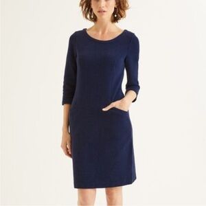 chinese dress ladies Ava Linen Blend Midi Dress-Blue Embroidery main image 1